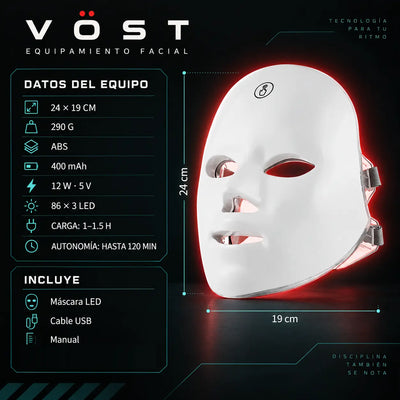 Vöst — Máscara de luz LED facial